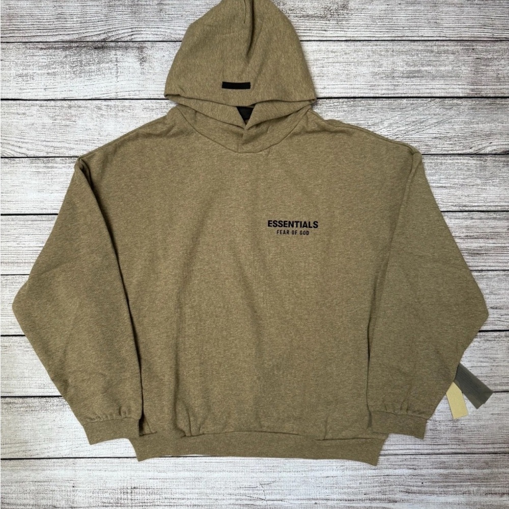 Fear of God Essentials Beige Hoodie